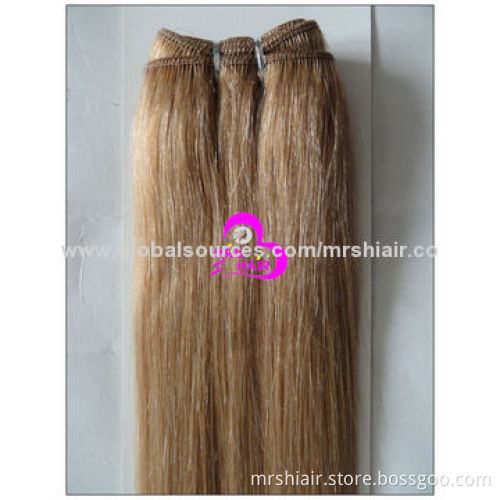 24-inch Color 27# Malaysian Remy Hair Weaves